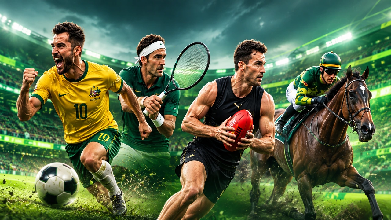 Australian and international sports in a stadium atmosphere